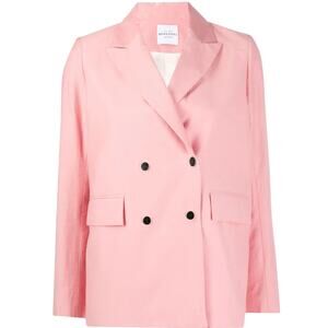 Roseanna Paris Hantempo Blazer 38 Pink Cotton Double Breasted Made in France
